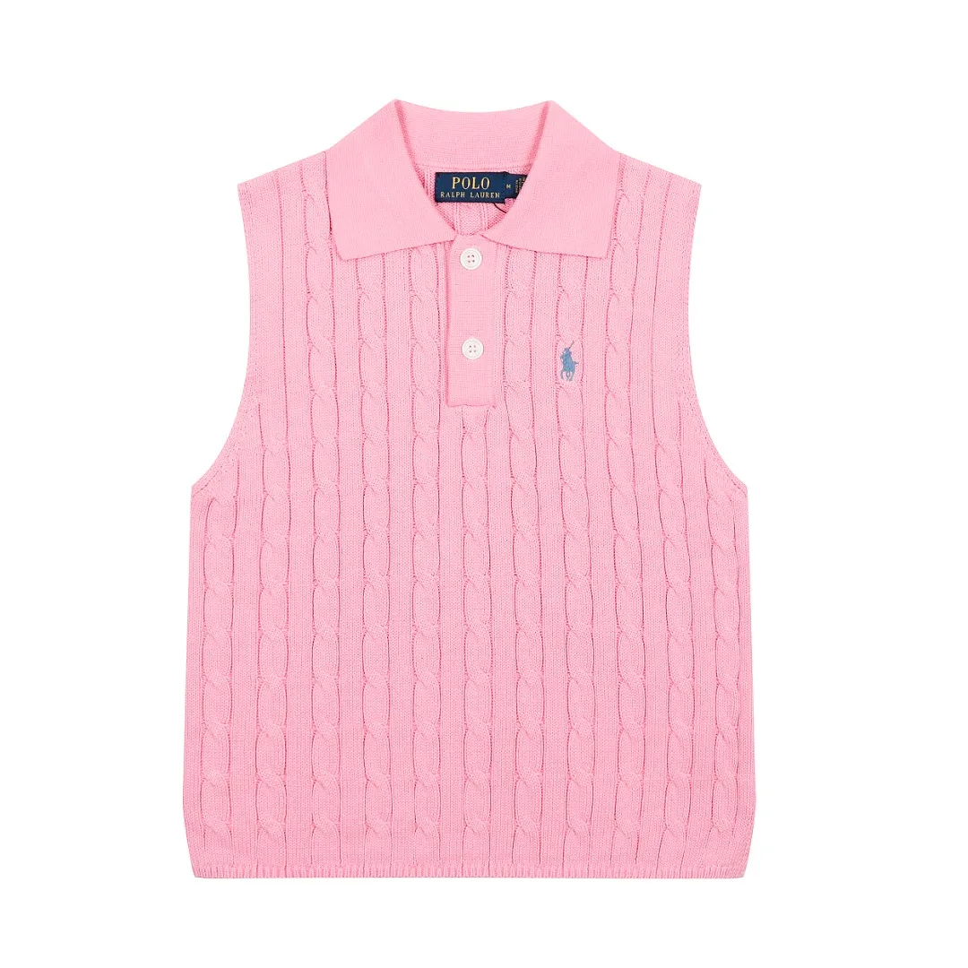 P166 💰 "Top quality" Style number: DS023# (not off the shelves all year round) [Ralph Lauren POLO lapel solid color pony embroidered logo knitted vest short sleeves] ✅Ralph Lauren Ralph Lauren classic basic versatile all-season cardigan knitted POLO vest vest short sleeves ✅Main supplier platform live broadcast Wholesale entity Replacement when out of stock Not off the shelf ✅ZP quality 1:1 version Scan the code to enter the GF website Counter quality ✅Details and quality are the only one in Guangzhou. Imported quality cotton yarn, focusing on high-end, cost-effective. Needless to say good quality. ✅Restore the original version. The maximum size can be worn up to 150 pounds. Loose, comfortable and stress-free. Olive green, denim blue, Chinese red